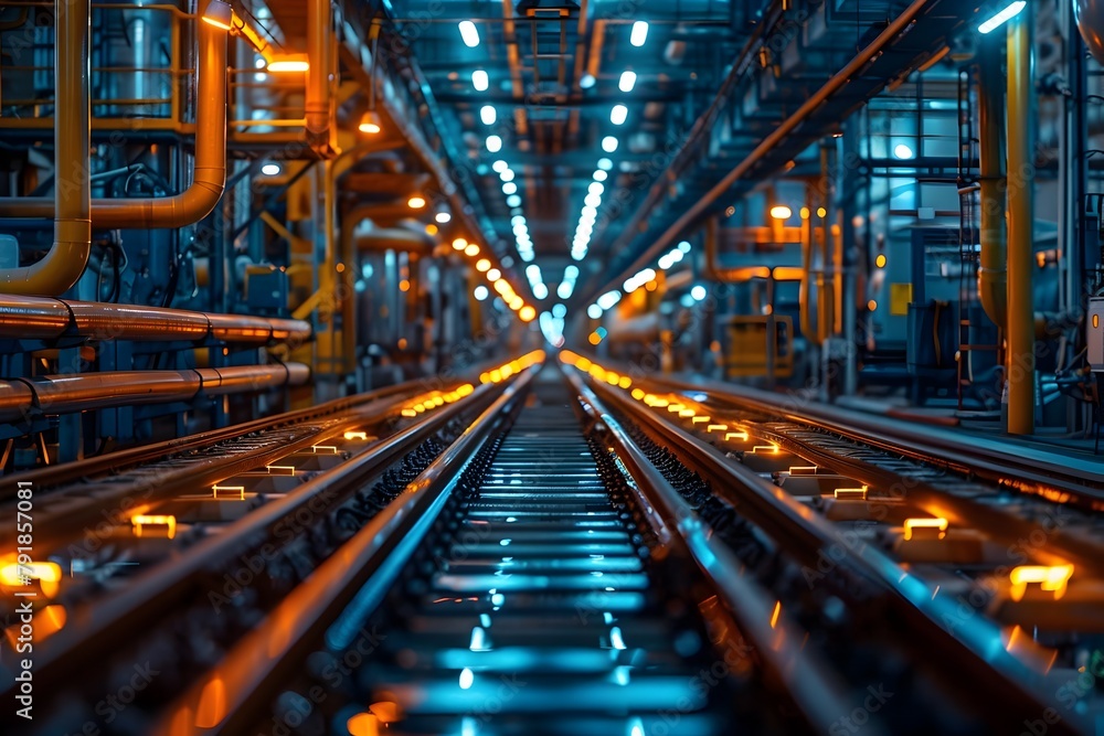 Futuristic Industrial Pipeline Capturing the Essence of Technological Advancements