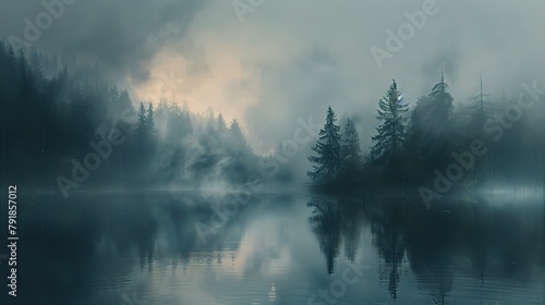 Misty morning background wallpaper © pixelwallpaper