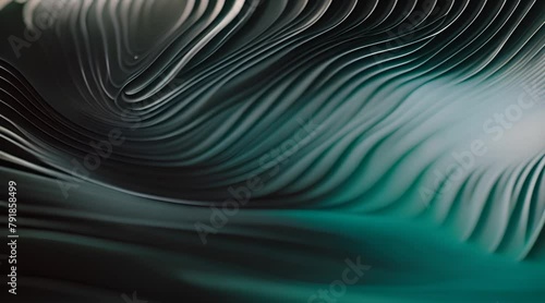 inconspicuous header with elegant abstract waves illustration with dark gray teal blue and light slate gray color photo