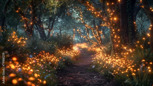 Mystical Pathway Through the Forest, generative ai