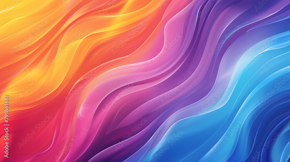 Fototapeta premium Abstract flowing colors in a wave pattern create a dynamic background