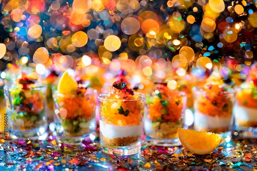 buffet de verrines festives, colorées photo