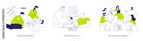 Medical toxicology abstract concept vector illustrations.