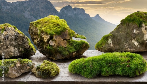 green moss on rock,nature, landscape, rock, mountain, sky, water, sea, river