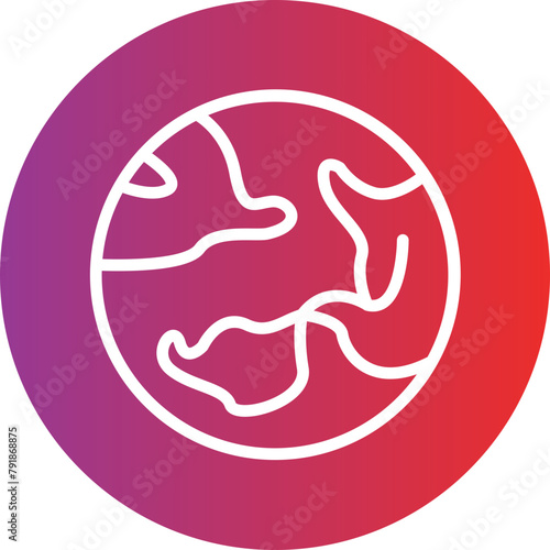 Planet vector icon style