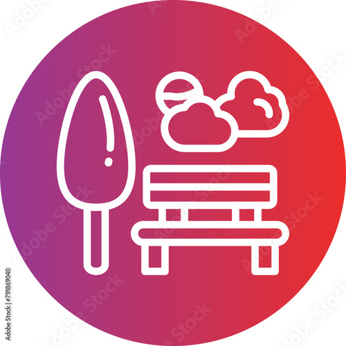 Park vector icon style