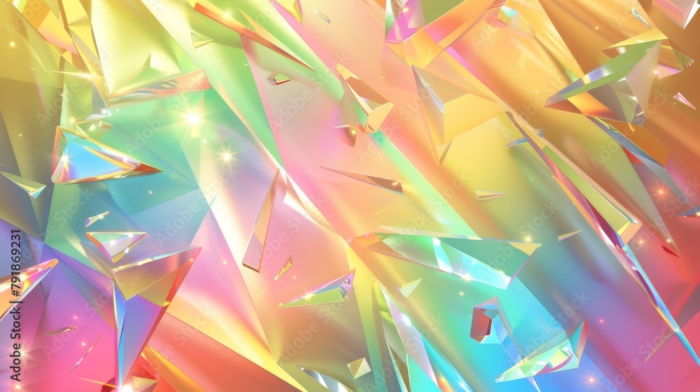 A realistic modern illustration of crystal or prism rainbow hologram light by refraction and. Abstract glass sun reflection with sparks. A realistic modern illustration of crystal or prism rainbow hologram light by refraction and. Abstract glass sun reflection with sparks.