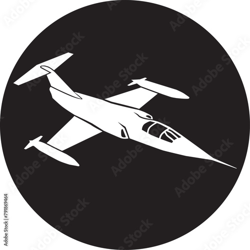 Air force airplane vector design for laser engraving