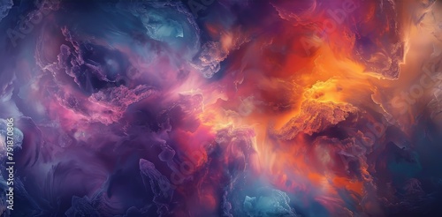 Dreamy Flow: Abstract Background in Vivid Colors #791870806