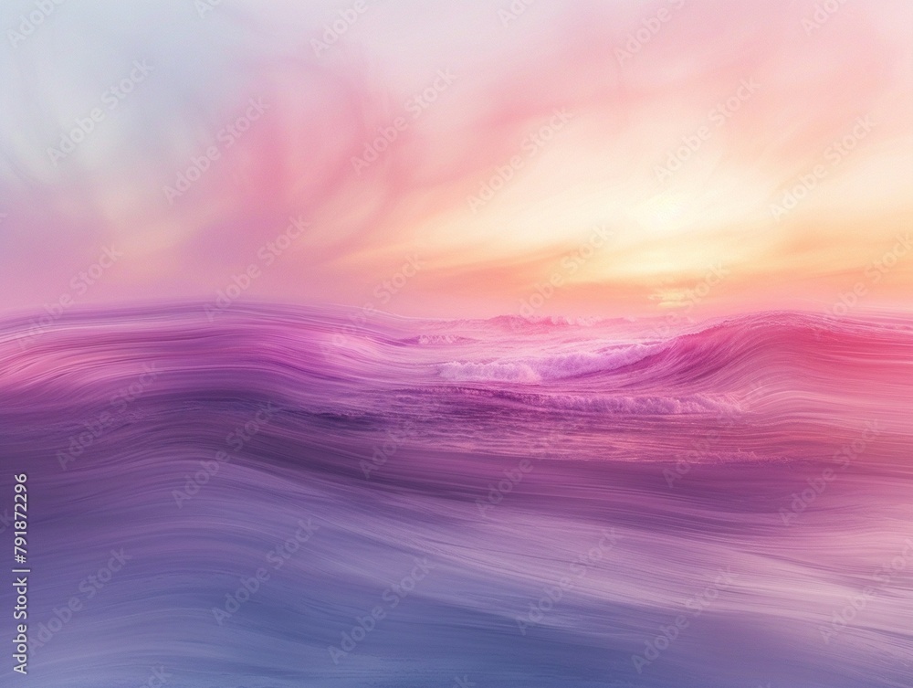 Ethereal dawn light, soft focus, pastel abstract, wide angle view for peaceful wallpaper