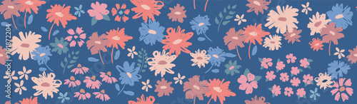 Floral background for textile, swimsuit, pattern covers, surface, wallpaper, gift wrap.
