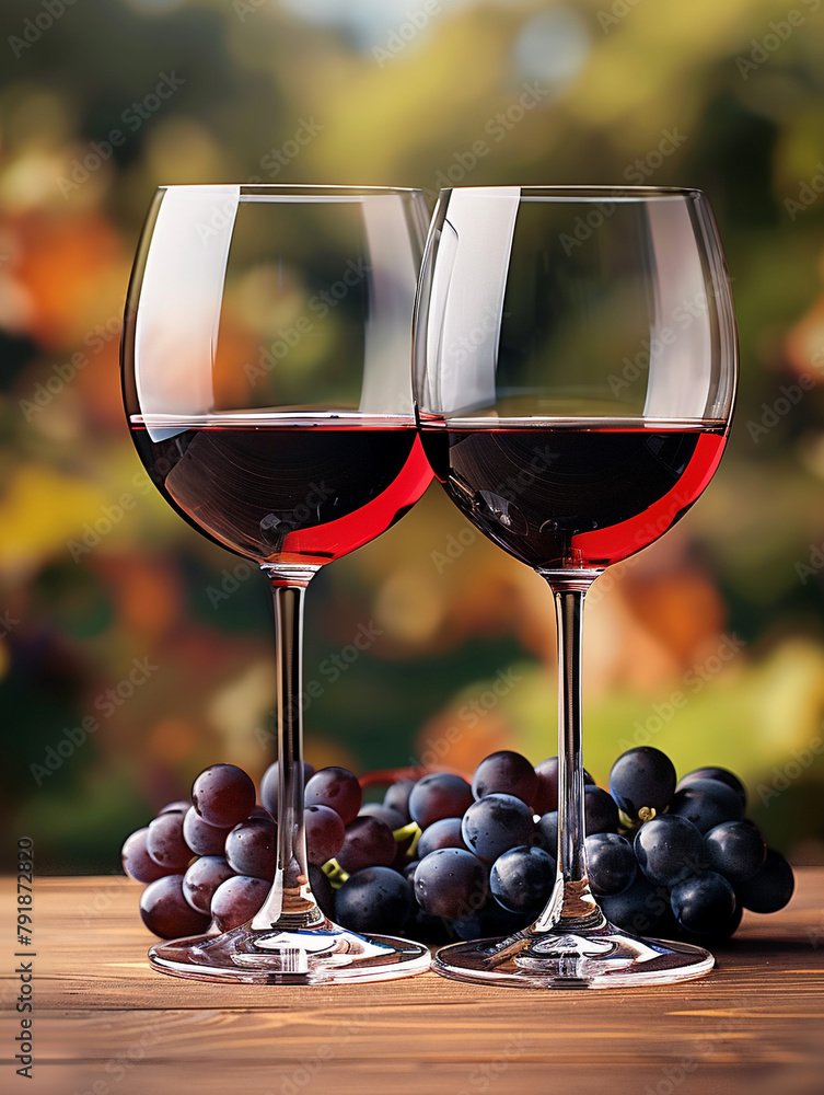 Still life illustration, wine on an unusual background, a beautiful picture for a restaurant menu.