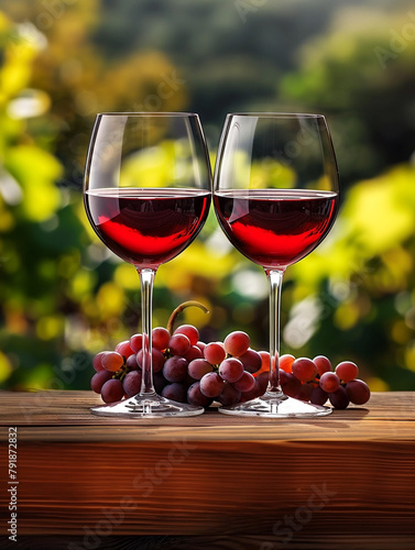 Still life illustration  wine on an unusual background  a beautiful picture for a restaurant menu.