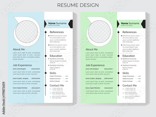 Clean Modern Resume and Cover Letter Layout Vector Template for Business Job Applications, Minimalist resume cv template, Resume design template, cv design, multipurpose resume design
