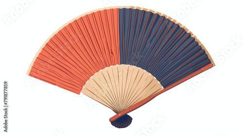  Japanese non-bending rigid hand fan with bambo