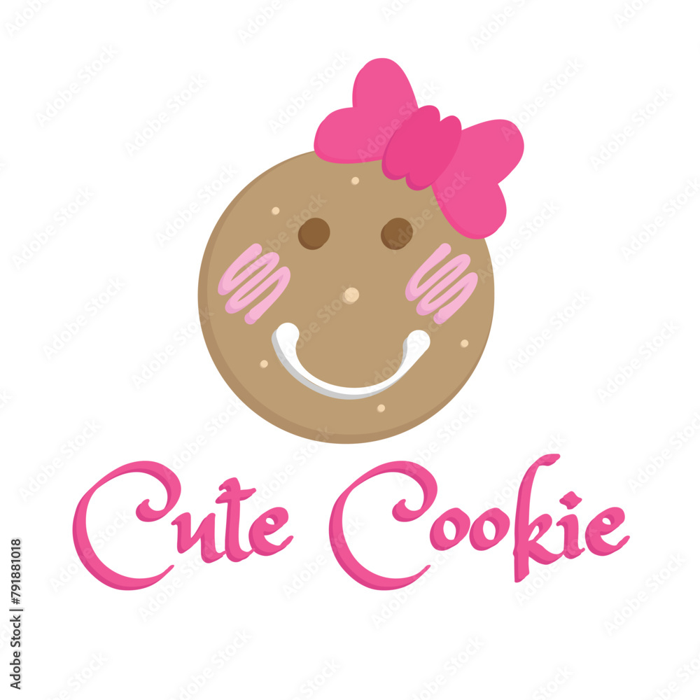 Multipurpose fun cookie face logo template Multipurpose fun cookie face logo template