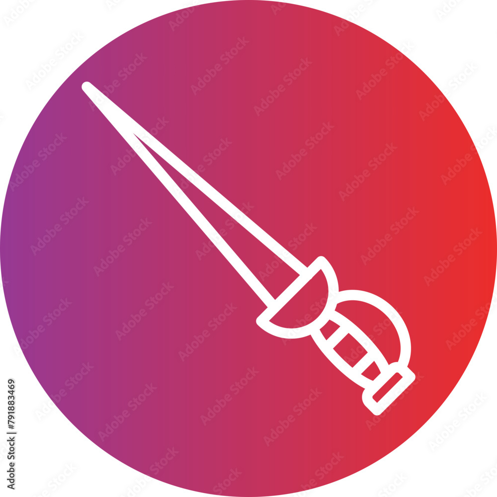 Fencing Sword Icon Style