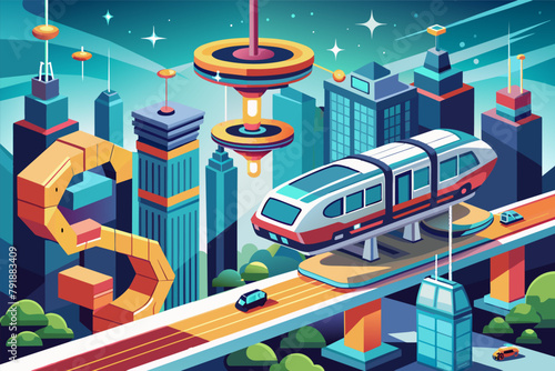 Futuristic transportation system using magnetic levitation