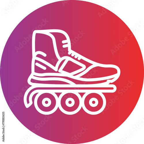 Inline Skates Icon Style