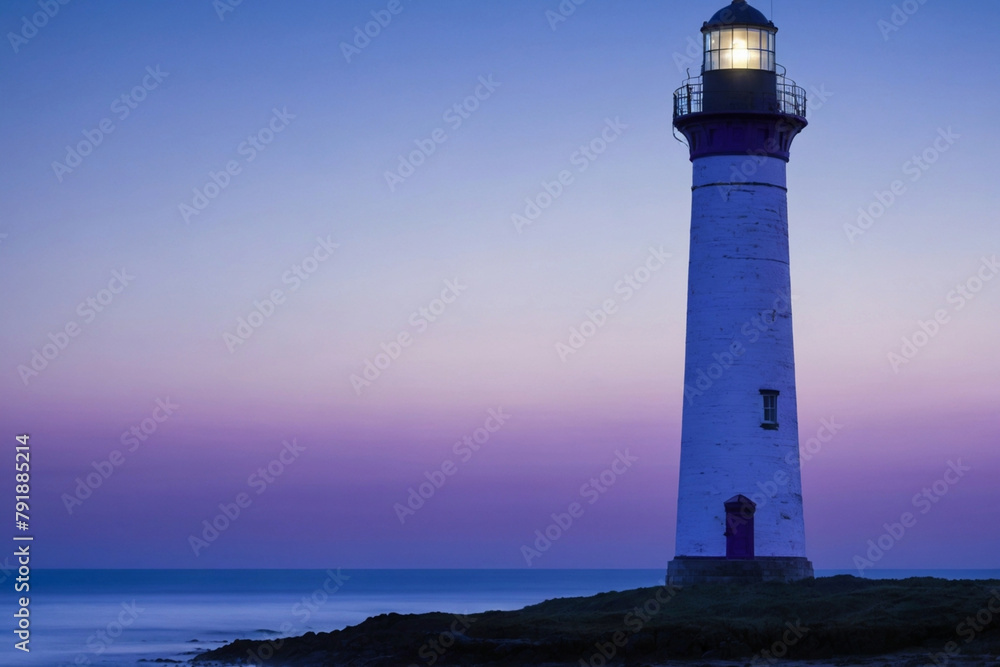Solitary Lighthouse at Twilight