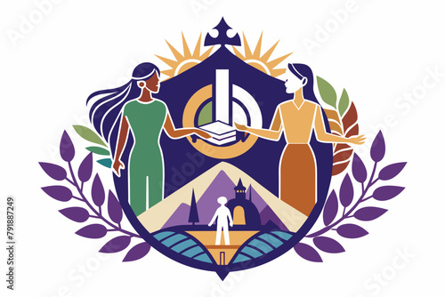Through the logo's dynamic interplay, a narrative of harmony and discord emerges