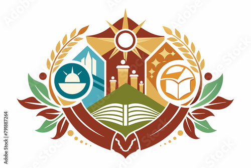 Through the logo's dynamic interplay, a narrative of harmony and discord emerges