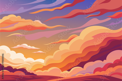 Wispy clouds floating in a sea of pink and orange hues