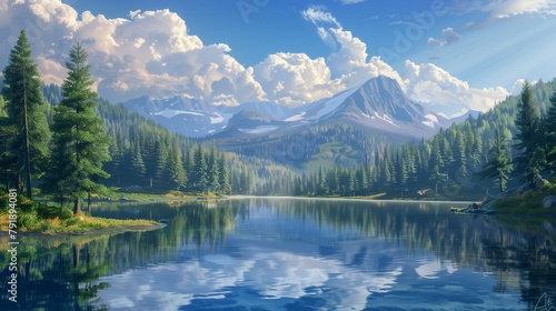 view of lake and mountains © Atif