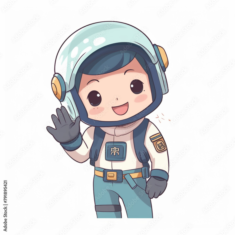 a guy wearing an overall and a security helmet, he's very happy and saying hi, character, illustration, kawaii сreated with Generative Ai a guy wearing an overall and a security helmet, he's very happy and saying hi, character, illustration, kawaii сreated with Generative Ai