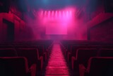 Empty theater with red light