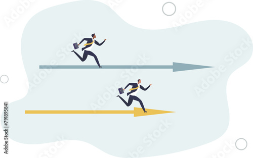 contest or rivalry against competitors to increase sales for victory, performance compare to other employees .flat vector illustration.