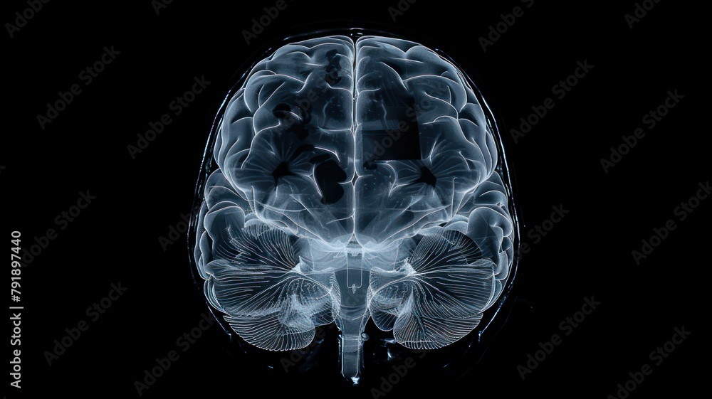 Human brain in a ct scan created with Generative AI Human brain in a ct scan created with Generative AI