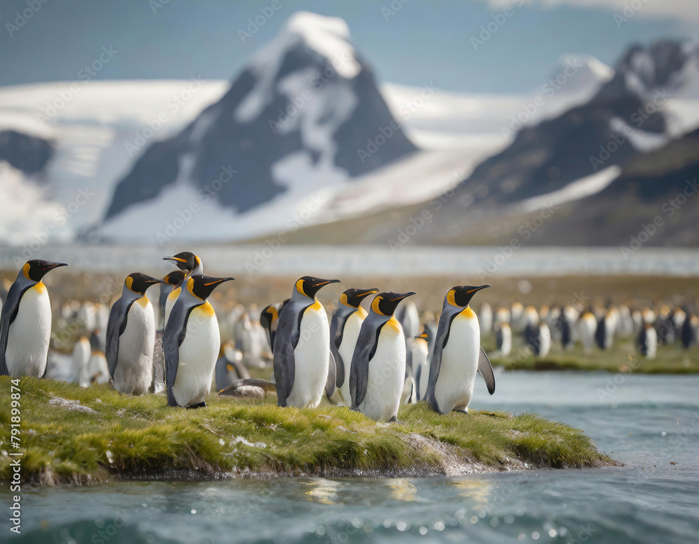 Obraz premium penguins on the rocks