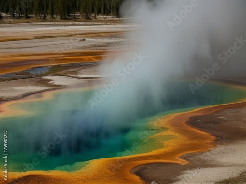 Yellowstone National Park Majesty: Geysers and Hot Springs, America's Oldest National Park