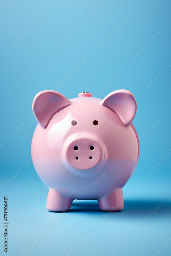 photograph of a very careful piggy bank сreated with Generative Ai