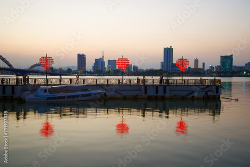 Evening twilight on the Han River, Da Nang