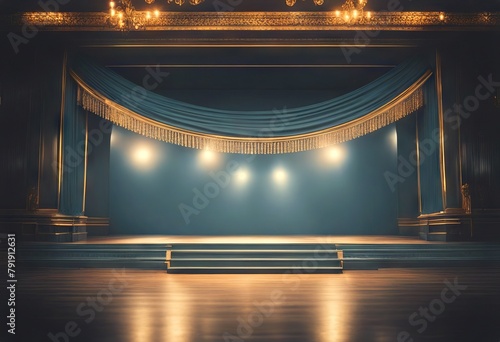 curtain expectation performance stage blue Empty