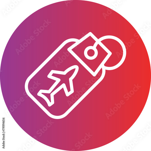 Luggage tag Icon Style