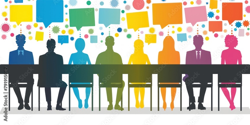 Vibrant Discourse: People Engaged in Thoughtful Conversation Vibrant Discourse: People Engaged in Thoughtful Conversation