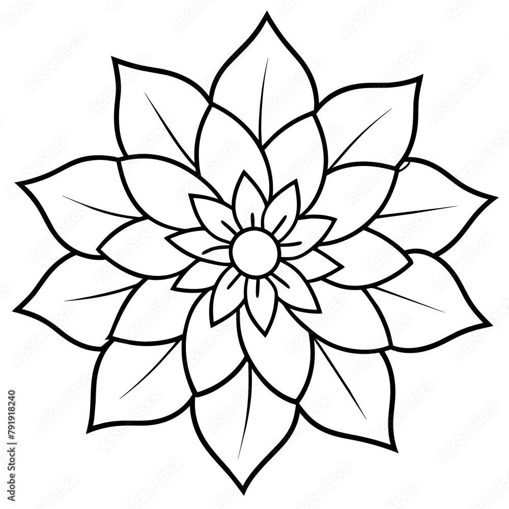 A Flower motif logo icon vector illustration. A Flower motif logo icon vector illustration.