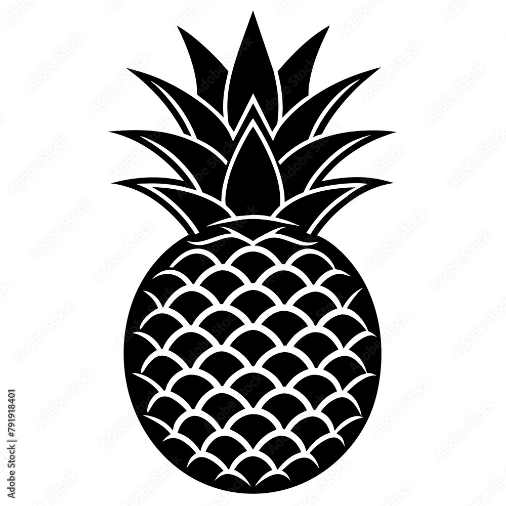 Pineapple natural food icon vector illustration Pineapple natural food icon vector illustration