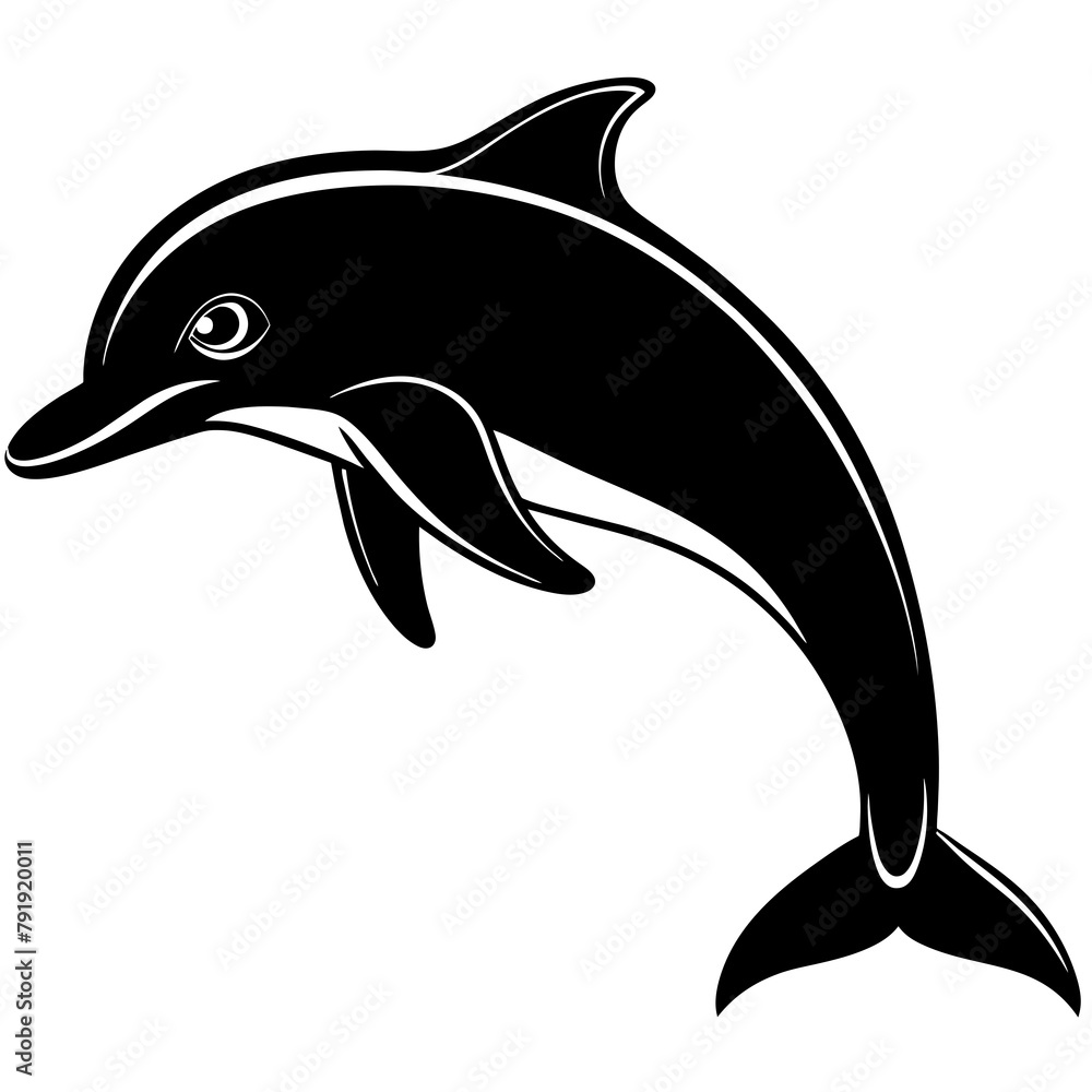 A dolphin vector logo icon illustration A dolphin vector logo icon illustration