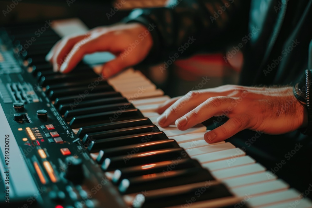 Pianist's Fingers Dancing Across Keys