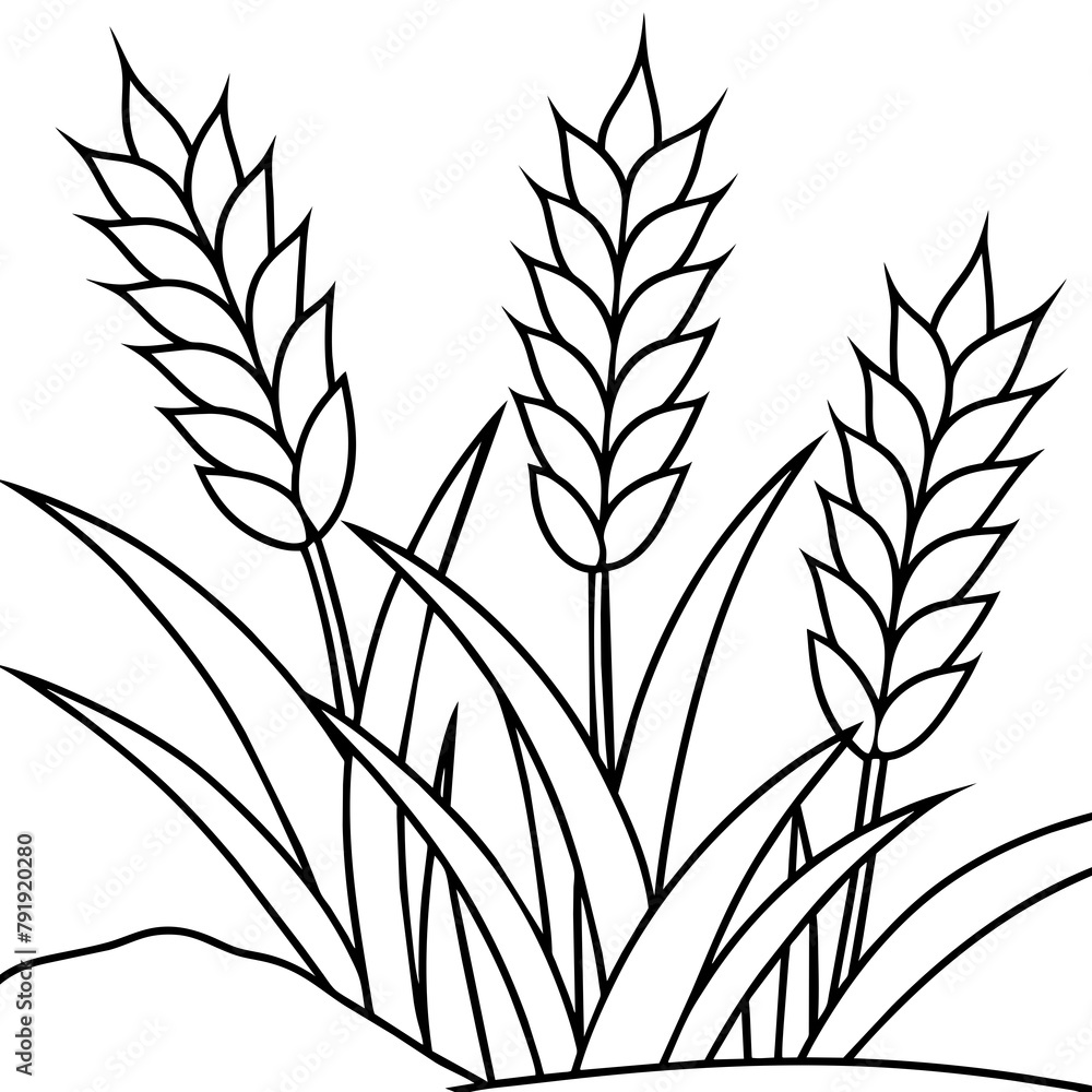 Obraz premium illustration of a plant with leaves vector logo icons.