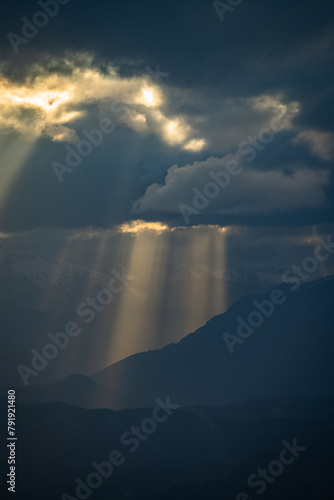 Sonnenuntergang Rennfeld - Lichtstrahlen - Saharastaub - Murtal - Leoben - Alpen -   sterreich