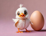 New Beginnings: Chick Beside Its Hatching Egg