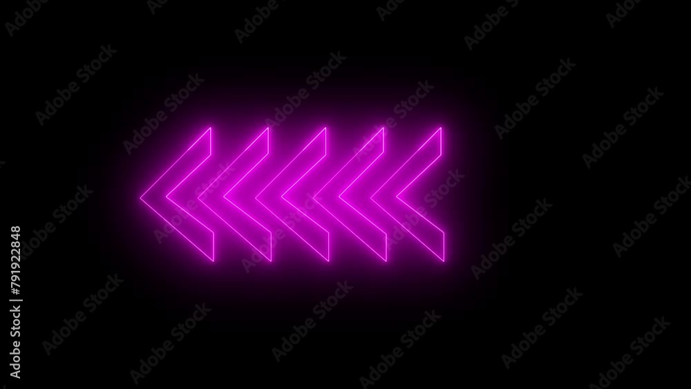 Glowing Neon Arrow Direction On Black Background, Neon Arrow Sign Animation. Arrows Going Direction and Swipe up arrow. Glowing Neon Arrow Direction On Black Background, Neon Arrow Sign Animation. Arrows Going Direction and Swipe up arrow.