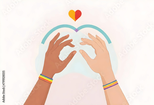 two hands forming a heart shape with a heart
