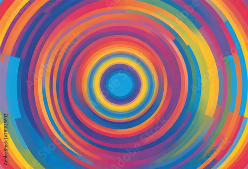 a colorful circle is shown with a rainbow pattern