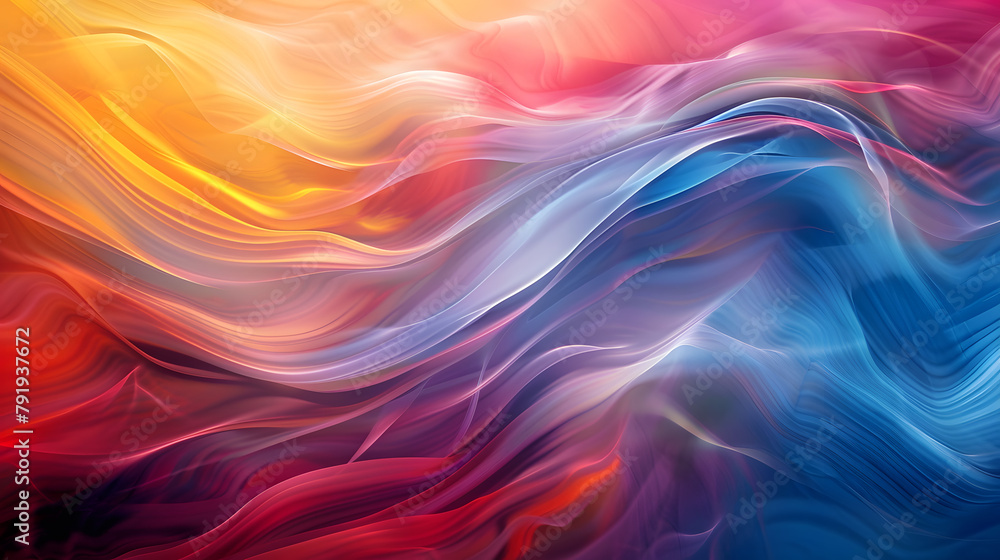 Swirling colored lines form a dynamic abstract background, perfect for wallpaper background or banner backdrop
